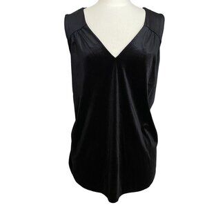 Old Navy Womens Velvet Tank Top Sz XXL Black Keyhole Back Whimsigoth Layer